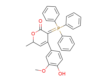 4-(4-hydroxy-3-methoxyphenyl)-6-methyl-3-(triphenylphosphoran- ylidene)-3,6-dihydro-2H-pyran-2-one