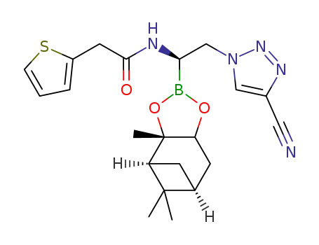(+)-pinanediol (1R)-2-[4-cyano[1,2,3]triazol-1-yl]-1-(2- thienylacetylamino)ethaneboronate