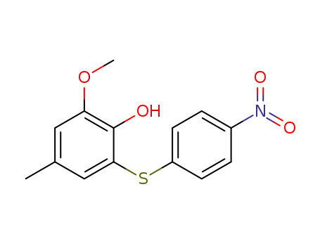 2-methoxy-4-methyl-6-((4-nitrophenyl)thio)phenol
