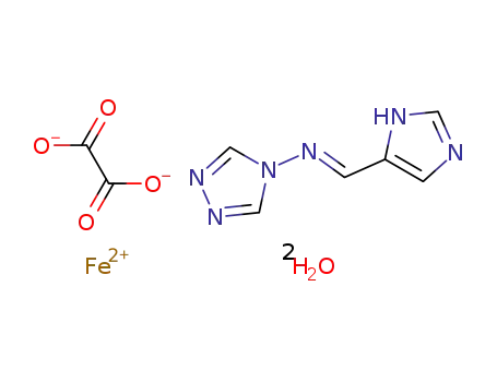 {[FeII(4-(1H-imidazol-5-ylmethylene-amino)-4H-1,2,4-triazole)2(C2O4)]10H2O}n