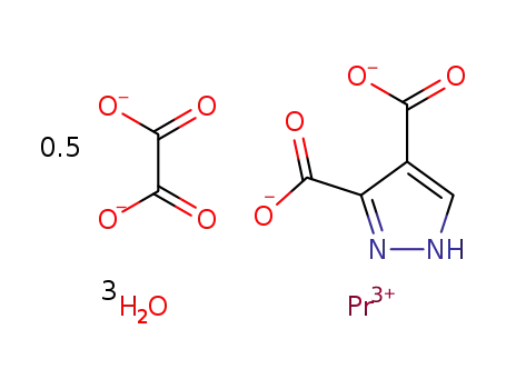 {[Pr(μ2-3,4-pyrazoledicarboxylate)(μ2-oxalate)1/2(H2O)2]*H2O}