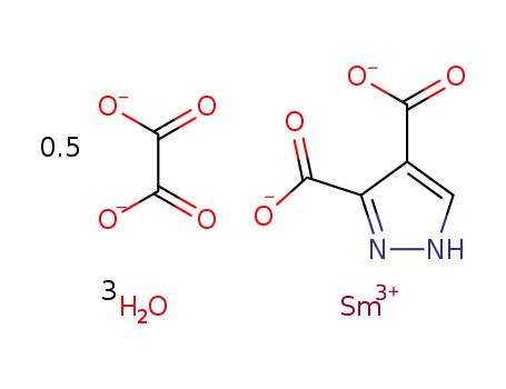{[Sm(μ2-3,4-pyrazoledicarboxylate)(μ2-oxalate)1/2(H2O)2]*H2O}