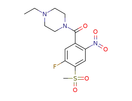 ((4-ethylpiperazin-1-yl)(5-fluoro-4-(methylsulfonyl)-2-nitrophenyl)methanone)