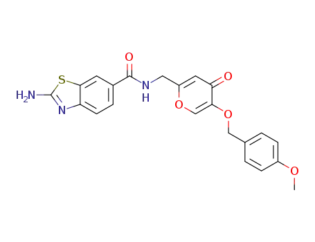 2-amino-N-((5-((4-methoxybenzyl)oxy)-4-oxo-4H-pyran-2-yl)methyl)benzo[d]thiazole-6-carboxamide