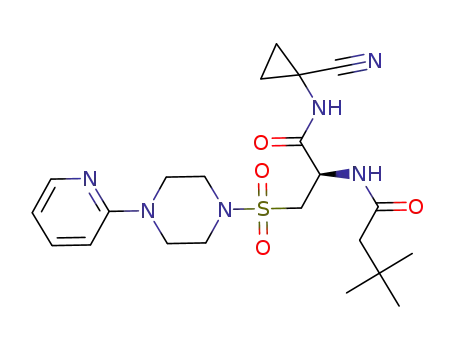 N-[(1R)-1-[(1-cyanocyclopropyl)carbamoyl]-2-[4-(pyridin-2-yl)piperazine-1-sulfonyl]ethyl]-3,3-dimethylbutanamide