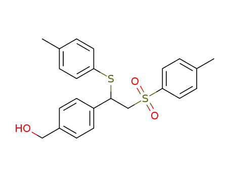 (4-(1-(p-tolylthio)-2-tosylethyl)phenyl)methanol
