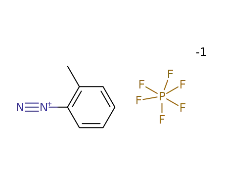 Molecular Structure of 19296-22-1 (Benzenediazonium, 2-methyl-, hexafluorophosphate(1-))
