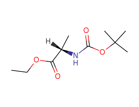 Molecular Structure of 51814-53-0 (L-Alanine, N-[(1,1-dimethylethoxy)carbonyl]-, ethyl ester)