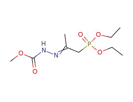 Hydrazinecarboxylic acid, [2-(diethoxyphosphinyl)-1-methylethylidene]-,  methyl ester