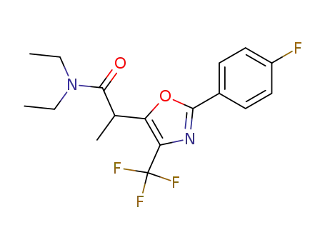2-<2-(4-Fluorphenyl)-4-(trifluormethyl)oxazol-5-yl>propansaeure-diethylamid