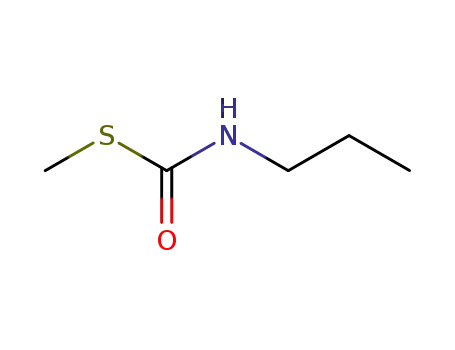 Molecular Structure of 39078-44-9 (Carbamothioic acid, propyl-, S-methyl ester)
