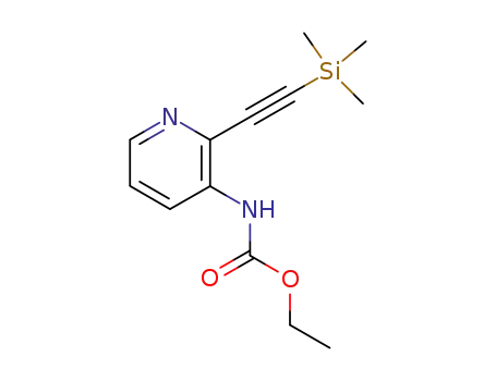 Molecular Structure of 112671-57-5 (Carbamic acid, [2-[(trimethylsilyl)ethynyl]-3-pyridinyl]-, ethyl ester)