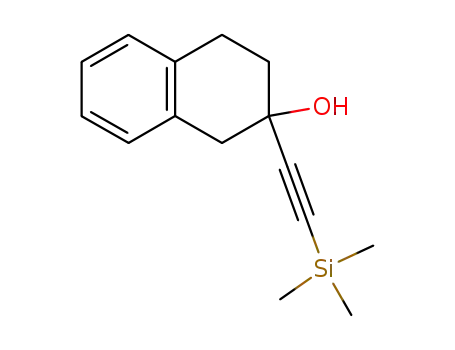 Molecular Structure of 101665-25-2 (2-Naphthalenol, 1,2,3,4-tetrahydro-2-[(trimethylsilyl)ethynyl]-)
