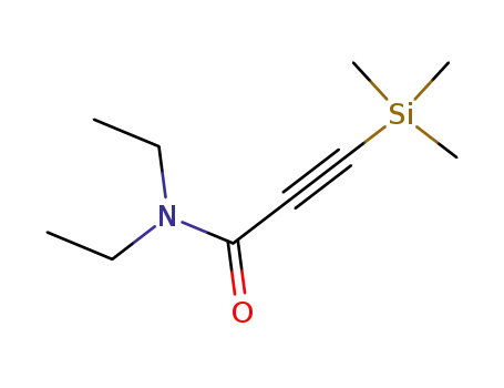 Molecular Structure of 87514-35-0 (2-Propynamide, N,N-diethyl-3-(trimethylsilyl)-)