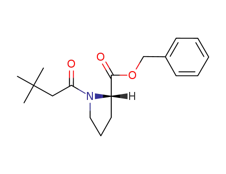 Molecular Structure of 92010-16-7 (L-Proline, 1-(3,3-dimethyl-1-oxobutyl)-, phenylmethyl ester)
