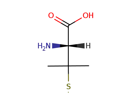 Molecular Structure of 58167-41-2 (Ethylthio, 2-amino-2-carboxy-1,1-dimethyl-, (R)-)