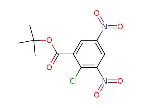 Molecular Structure of 87363-66-4 (Benzoic acid, 2-chloro-3,5-dinitro-, 1,1-dimethylethyl ester)
