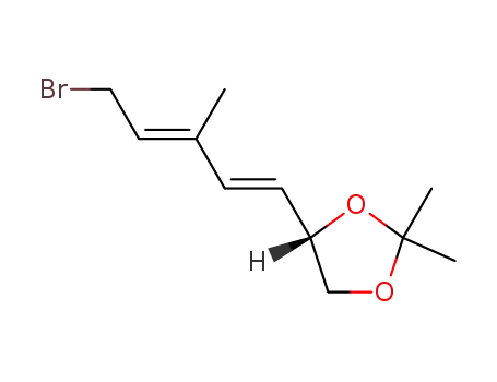 (6S)-1-bromo-3-methyl-6,7-O-isopropylidene-2,4-heptadiene-6,7-diol