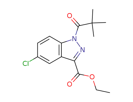 5-Chloro-1-(2,2-dimethyl-propionyl)-1H-indazole-3-carboxylic acid ethyl ester