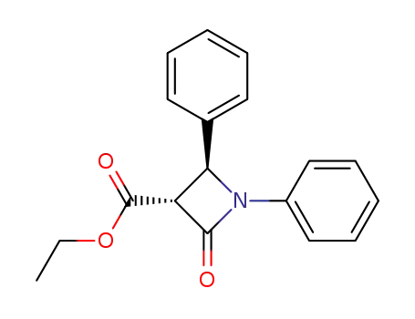 ethyl (+/-)-trans-2-oxo-1,4-diphenyl-azetidine-3-carboxylate