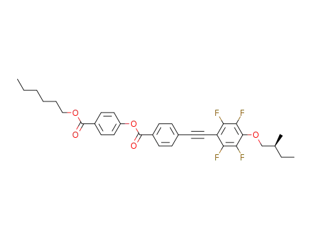 4'-(n-Hexyloxycarbonyl)phenyl 4''-<(4-(S)-2'-methylbutoxy-2,3,5,6-tetrafluorophenyl)ethynyl>benzoate