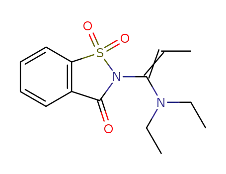 2-((E)-1-Diethylamino-propenyl)-1,1-dioxo-1,2-dihydro-1λ6-benzo[d]isothiazol-3-one