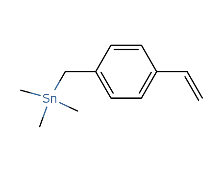 Molecular Structure of 64268-27-5 (Stannane, [(4-ethenylphenyl)methyl]trimethyl-)