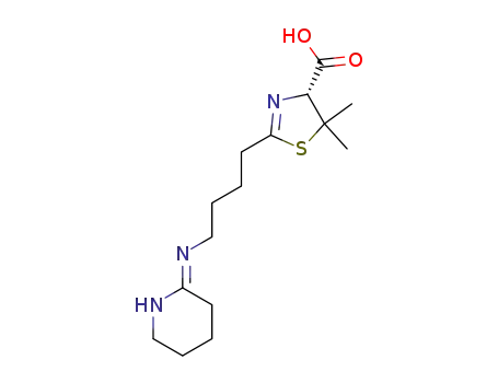 (R)-5,5-dimethyl-2-<3-(piperidine-2-ylideneamino)-butyl>-4,5-dihydro-1,3-thiazole-4-carboxylic acid
