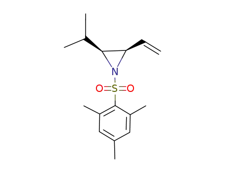 Molecular Structure of 187532-11-2 (Aziridine, 2-ethenyl-3-(1-methylethyl)-1-[(2,4,6-trimethylphenyl)sulfonyl]-,
(2R,3S)-)