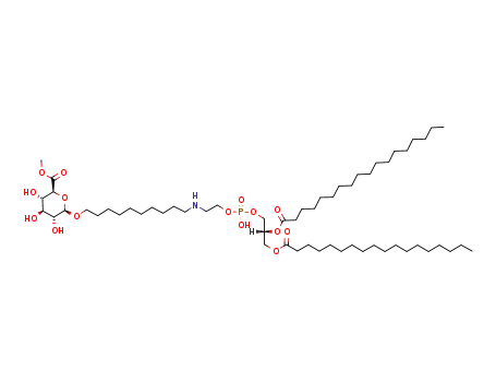 (2S,3S,4S,5R,6R)-6-(10-{2-[((R)-2,3-Bis-octadecanoyloxy-propoxy)-hydroxy-phosphoryloxy]-ethylamino}-decyloxy)-3,4,5-trihydroxy-tetrahydro-pyran-2-carboxylic acid methyl ester
