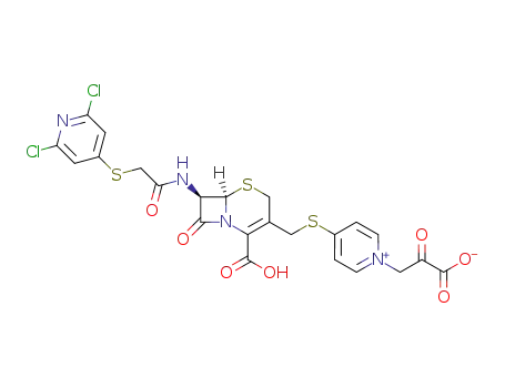 (6R-trans)-4-[[[2-carboxy-7[[[(2,6-dichloro-4-pyridinyl)thio]acetyl]amino]-8-oxo-5-thia-1-azabicyclo[4.2.0]oct-2-en-3-yl]methyl]thio]-1-(2-carboxy-2-oxoethyl)-pyridinium, hydroxide, inner salt