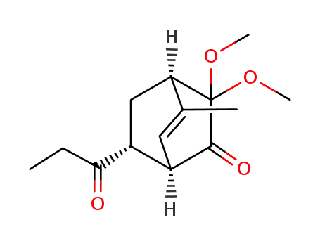 (1SR,4SR,7SR)-3,3-dimethoxy-5-methyl-7-propionylbicyclo[2.2.2]oct-5-en-2-one