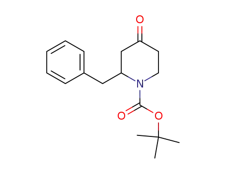 (+/-)-1,1-dimethylethyl 4-oxo-2-(phenylmethyl)-1-piperidinecarboxylate