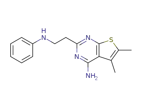 4-amino-2-(2-anilino)ethyl-5,6-dimethylthieno[2,3-d]pyrimidine