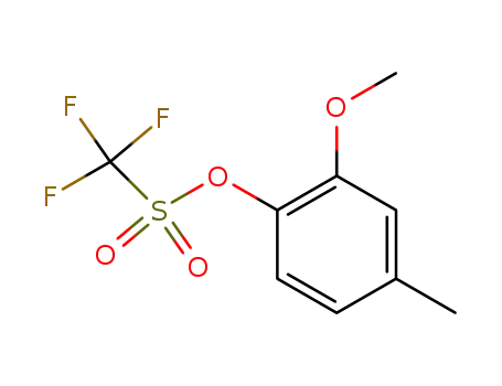 Molecular Structure of 138642-33-8 (Methanesulfonic acid, trifluoro-, 2-methoxy-4-methylphenyl ester)