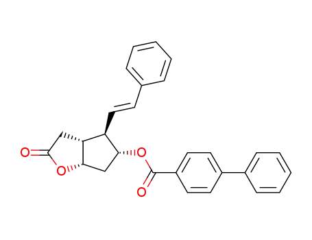 Biphenyl-4-carboxylic acid (3aR,4R,5R,6aS)-2-oxo-4-((E)-styryl)-hexahydro-cyclopenta[b]furan-5-yl ester