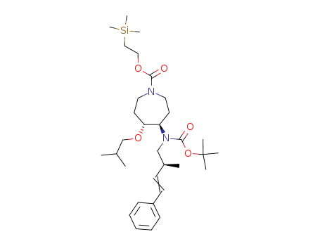 (4R,5R)-4-[tert-Butoxycarbonyl-((E)-(S)-2-methyl-4-phenyl-but-3-enyl)-amino]-5-isobutoxy-azepane-1-carboxylic acid 2-trimethylsilanyl-ethyl ester
