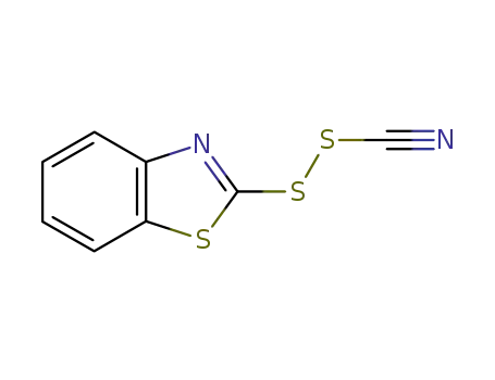 Molecular Structure of 114698-09-8 (2-Benzothiazolesulfenicacid,anhydridewithHSCN(6CI))