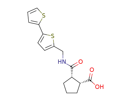 (1R,2S)-2-[([2,2']Bithiophenyl-5-ylmethyl)-carbamoyl]-cyclopentanecarboxylic acid