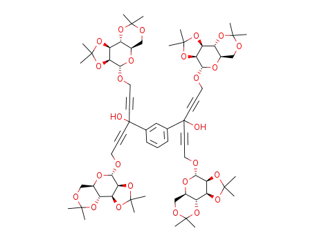 1,3-bis-[1,7-di-O-(2,3:4,6-di-O-isopropylidene-α-D-mannopyranosyl)hep-2,5-diyn-1,4,7-triol-4-yl]benzene