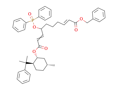 10-benzyl 1-[(1R,2S,5R)-5-methyl-2-(1-methyl-1-phenylethyl)cyclohexyl] 4-[(diphenylphosphoryl)oxy]deca-2,8-dienedioate