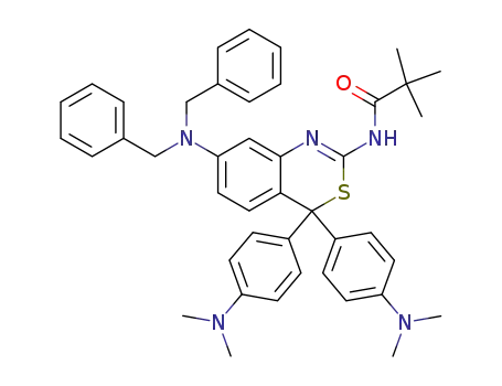 N-[7-dibenzylamino-4,4-bis-(4-dimethylamino-phenyl)-4H-benzo[d][1,3]thiazin-2-yl]-2,2-dimethyl-propionamide