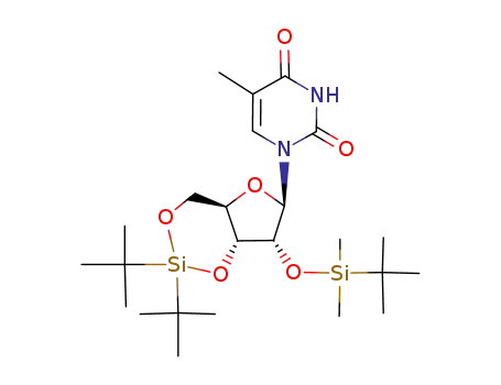 1-[2,2-di-tert-butyl-7-(tert-butyl-dimethyl-silanyloxy)-tetrahydro-furo[3,2-d][1,3,2]dioxasilin-6-yl]-5-methyl-1H-pyrimidine-2,4-dione