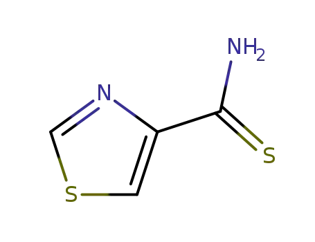 Molecular Structure of 80653-66-3 (THIAZOLE-4-CARBOTHIOIC ACID AMIDE)