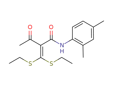 2-(bis(ethylthio)methylene)-N-(2,4-dimethylphenyl)-3-oxobutanamide