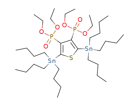 2,5-bis(tributylstannyl)-3,4-bis(diethoxyphosphoryl)thiophene