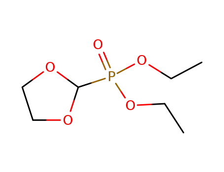 Molecular Structure of 34909-25-6 (Phosphonic acid, 1,3-dioxolan-2-yl-, diethyl ester)