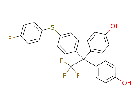 1,1-bis(4-hydroxyphenyl)-1-(4-((4-fluorophenyl)thio)phenyl)-2,2,2-trifluoroethane