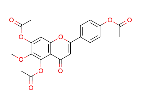 Molecular Structure of 1178-23-0 (4H-1-Benzopyran-4-one,
5,7-bis(acetyloxy)-2-[4-(acetyloxy)phenyl]-6-methoxy-)
