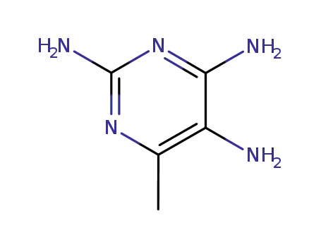 Molecular Structure of 60914-71-8 (2,4,5-Pyrimidinetriamine, 6-methyl-)